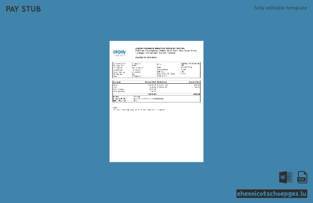 Airpay Payment Services Gehaltsabrechnungsbeispiel (Vorschau)